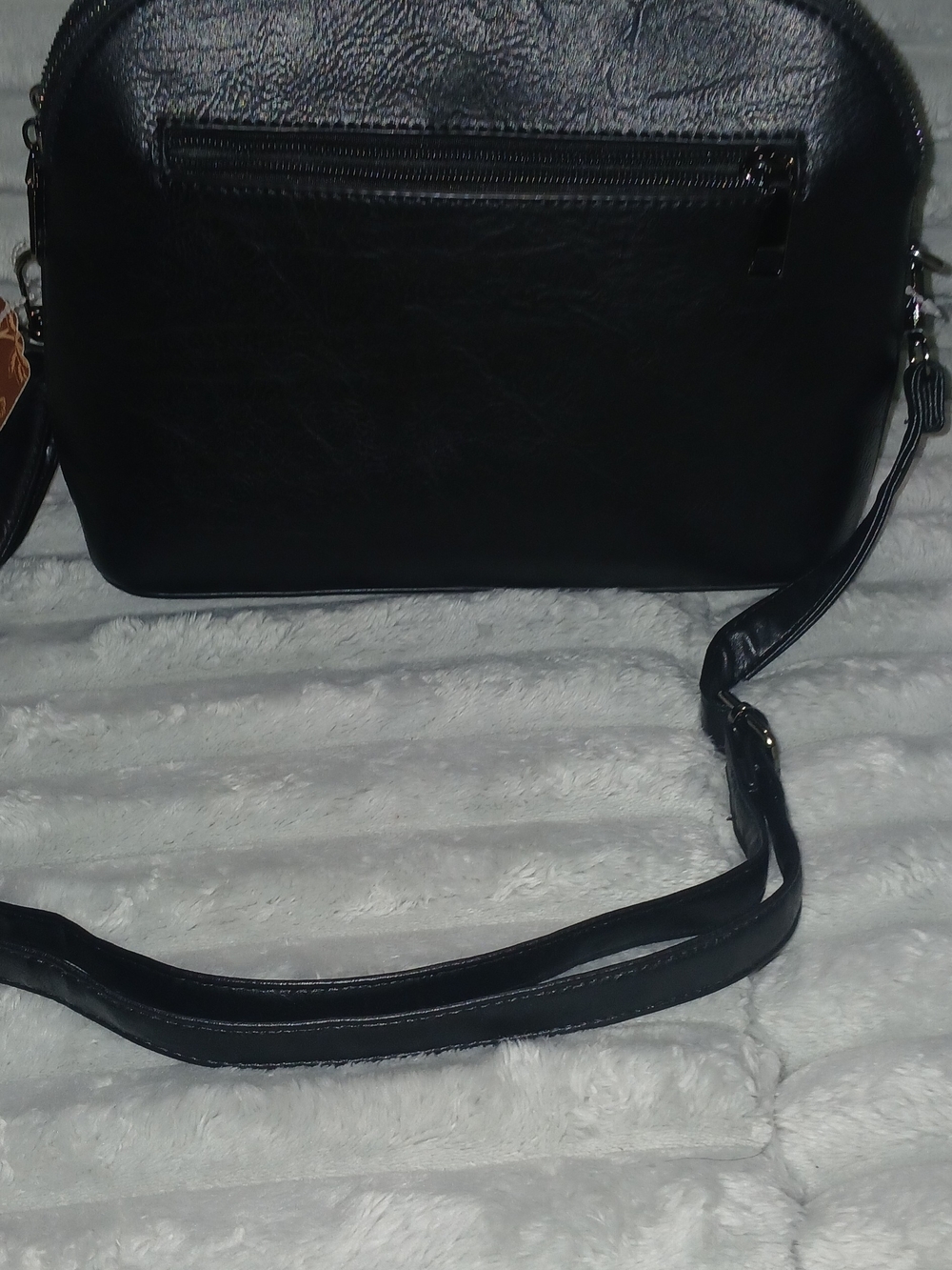 Black Embroidered Floral Shoulder Bag - Picture 3 of 4